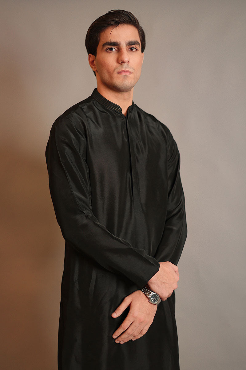 Black Rawsilk