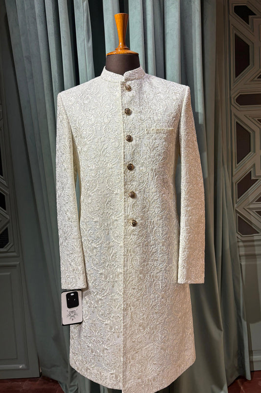 Gulraiz Sherwani - White