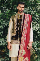 Picture of Nisari - Embroidered Silk kurta pants