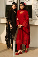 Picture of Cherry Red with Dupatta